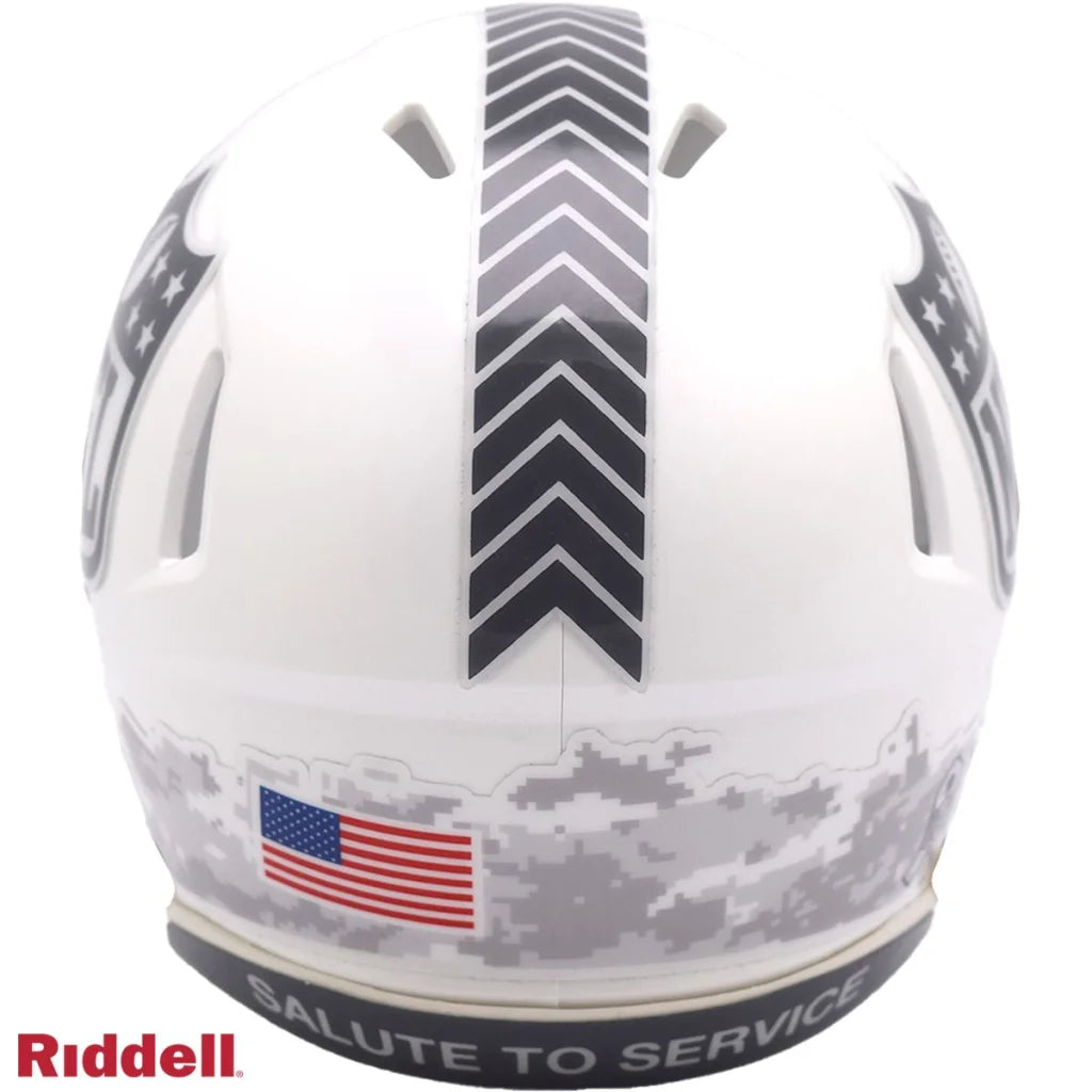 Riddell NFL Salute to Service camo helmet with American flag