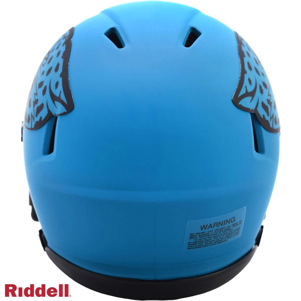 Riddell Rave Mini Football Helmet Features Bold Matte Blue Design | Authentic Sports Collectible | vintageantiquesgifts.com