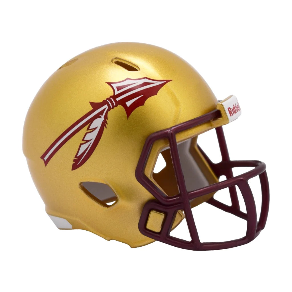 Gold Florida State Seminoles Riddell Speed Pocket Pro mini helmet