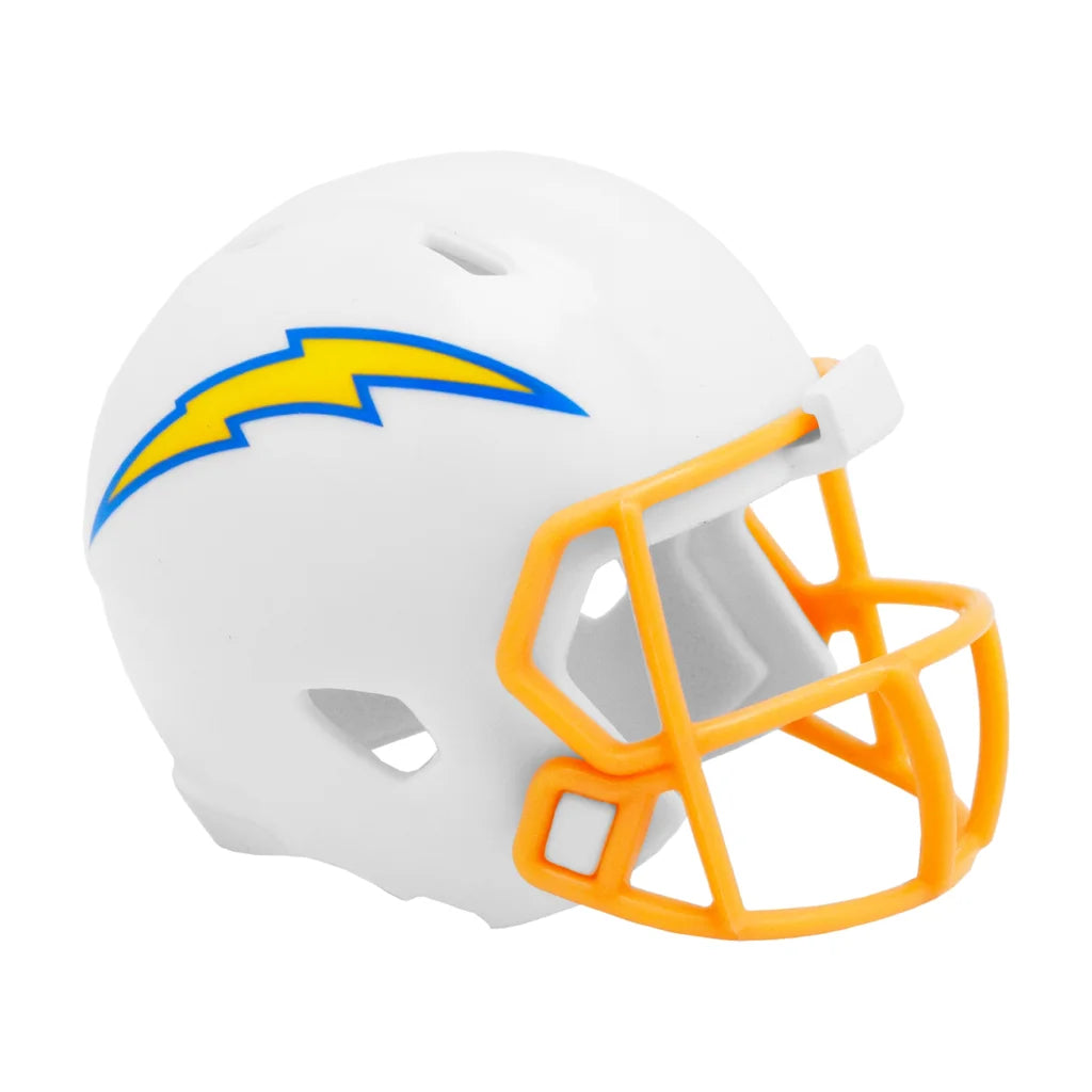 Riddell Speed Pocket Pro Mini Chargers helmet with lightning bolt design