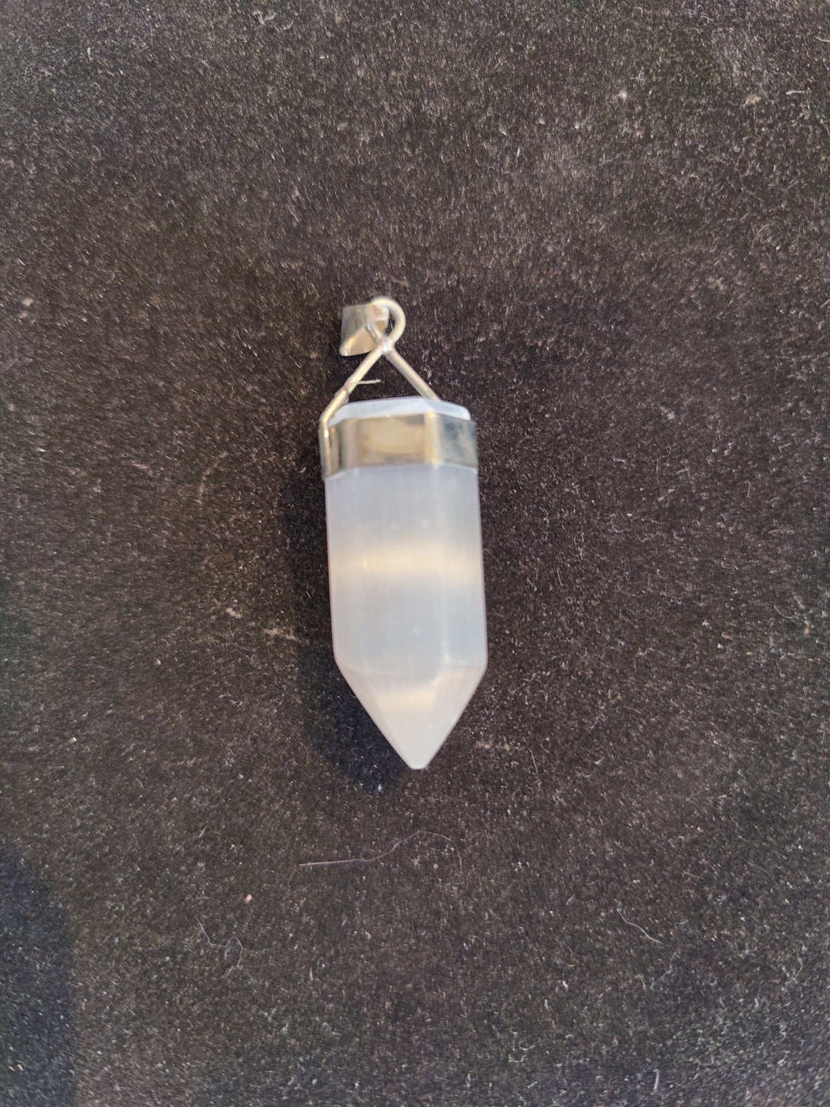 Moroccan Selenite Pendants in Sterling Silver Clasp