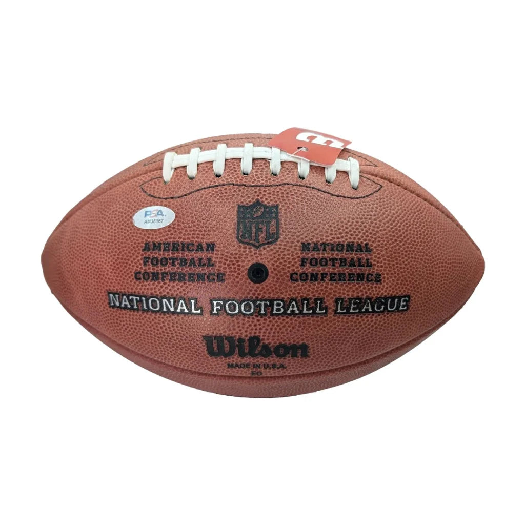 Rob Gronkowski signed Duke official Tampa Bay logo football, brown leather