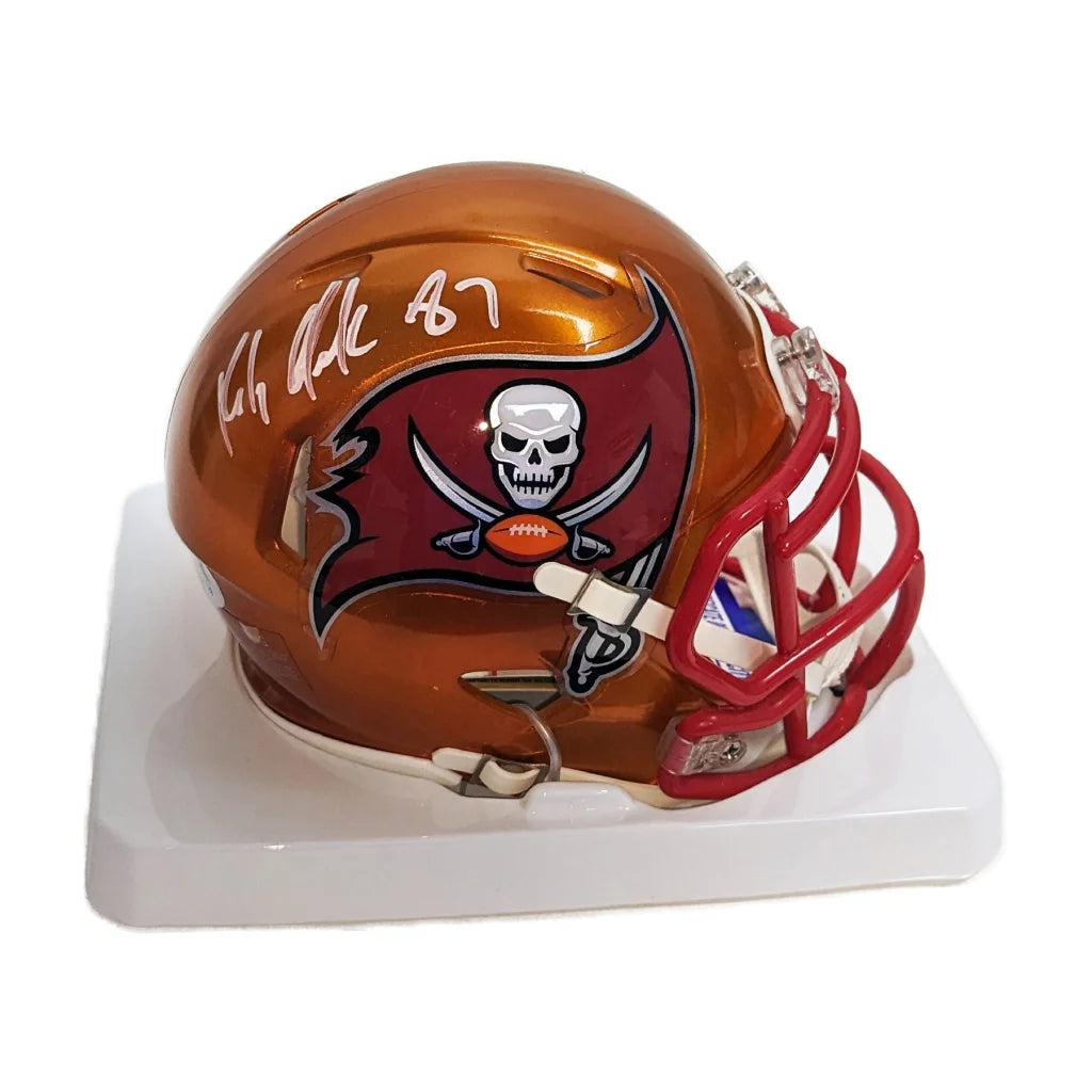 Rob Gronkowski Signed Tampa Bay Bucs Flash Mini Helmet | Creative Sports | vintageantiquesgifts.com