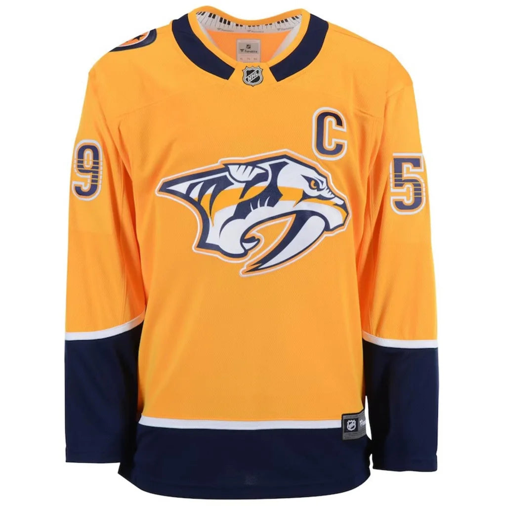 Roman Josi autographed Nashville Predators gold #59 jersey