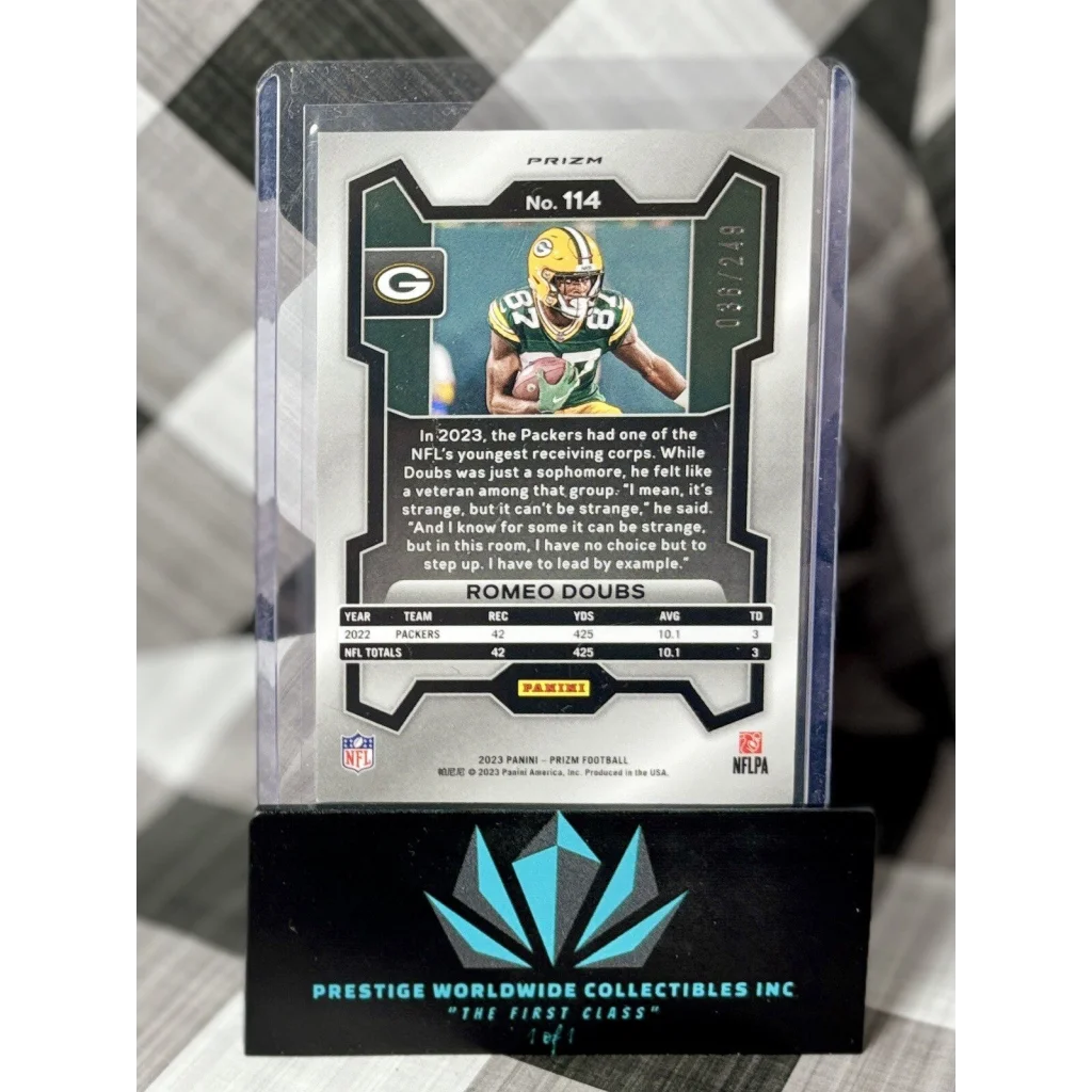 2013 Panini Prestige Football Romeo Doubs card from Prestige Worldwide Collectibles