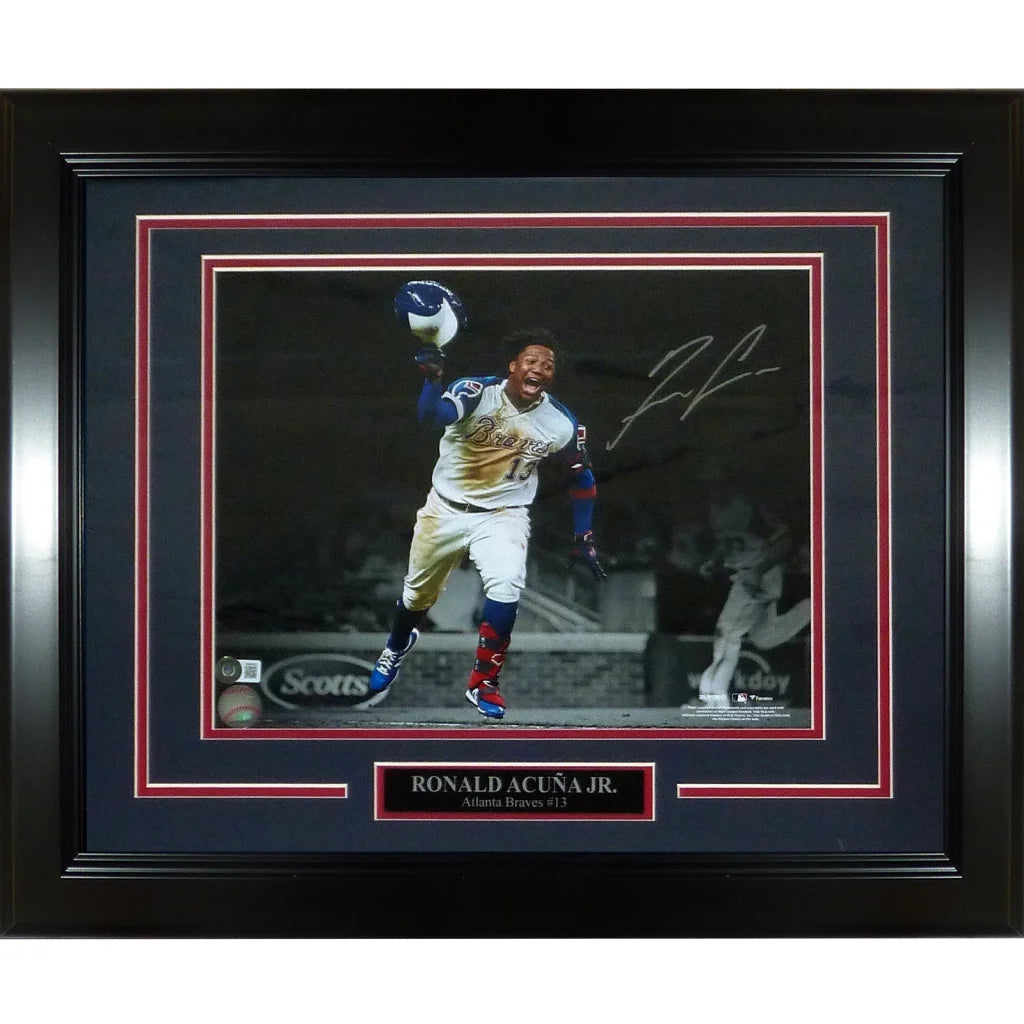 Ronald Acuna Jr. autographed deluxe framed 11x14 Braves photo