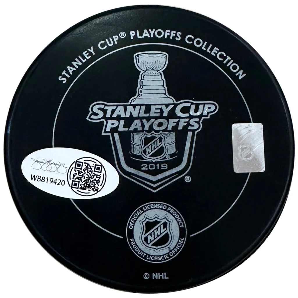Ryan O’Reilly autographed St. Louis Blues 2019 Stanley Cup hockey puck