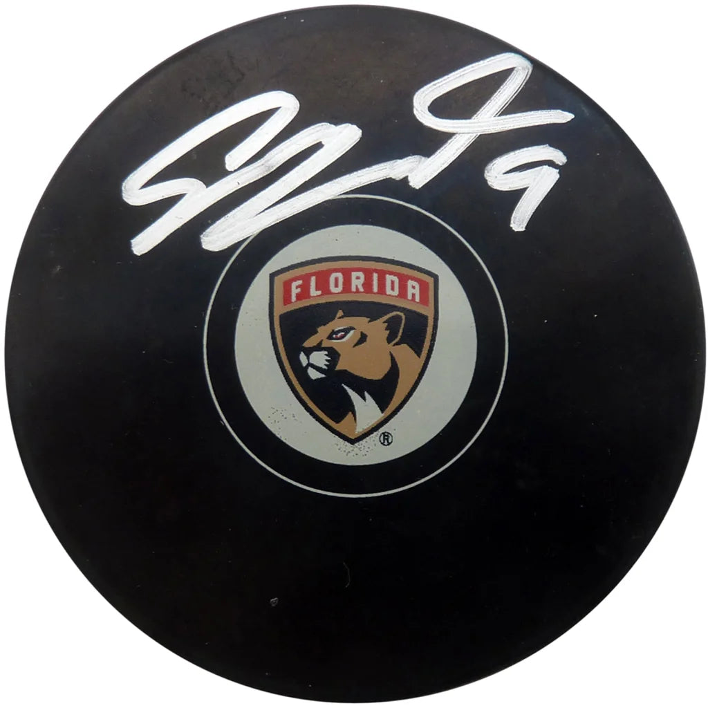 Sam Bennett autographed Florida Panthers logo replica hockey puck