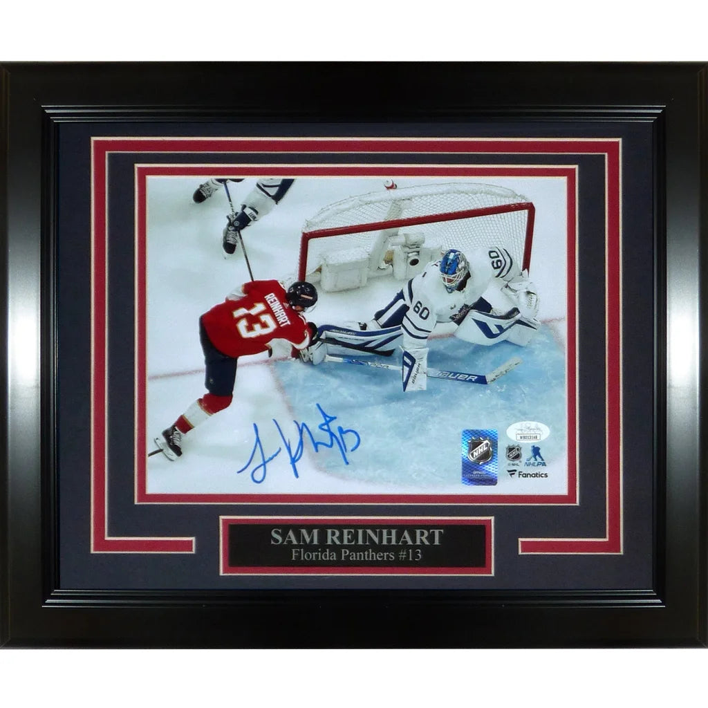Sam Reinhart autographed deluxe framed 8x10 Florida Panthers photo