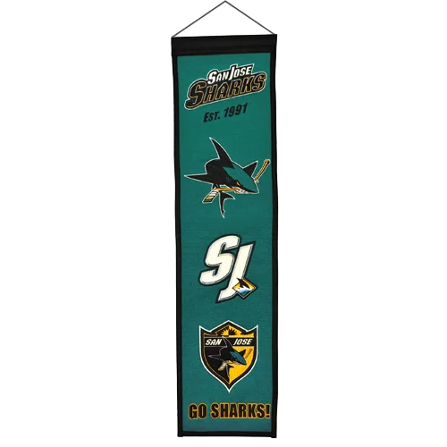 San Jose Sharks heritage banner celebrating team history