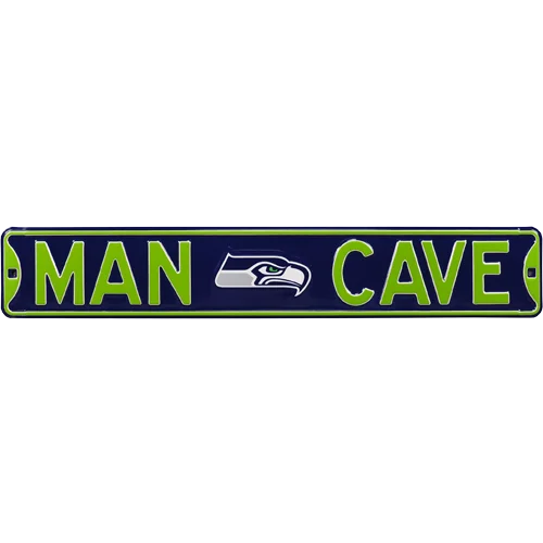 Seattle Seahawks Man Cave authentic street sign with logo