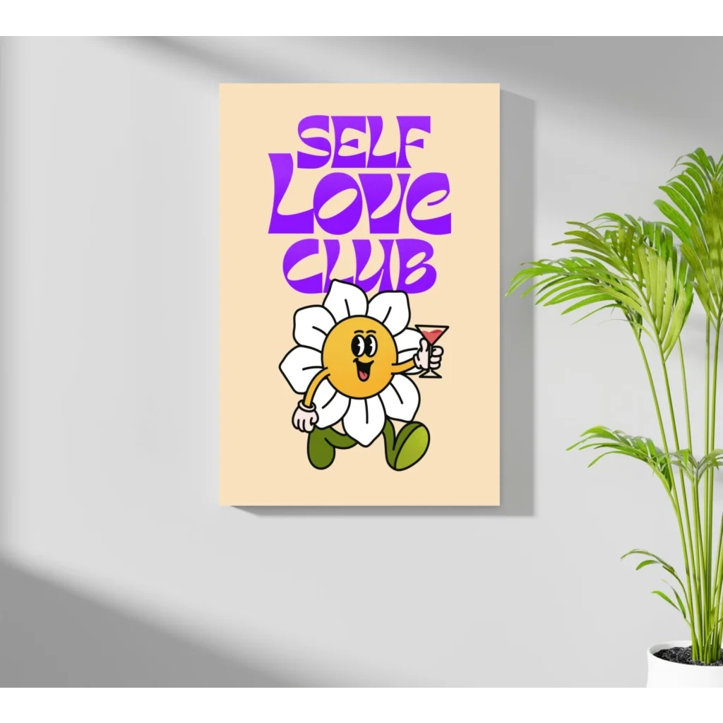 Self Love Club Daisy on insigne aluminum prints
