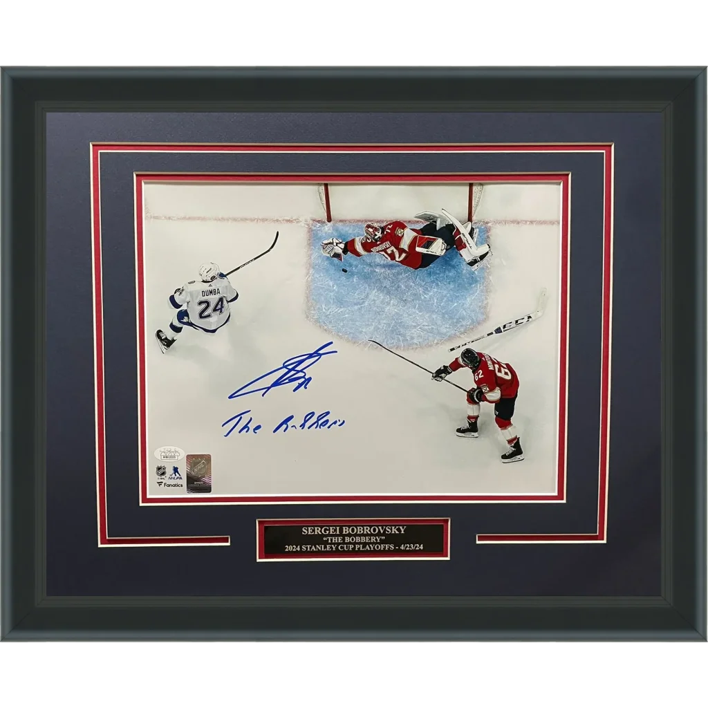 Sergei Bobrovsky autographed Florida Panthers deluxe framed 11x14 photo