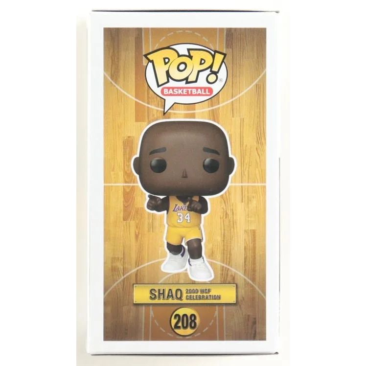Shaquille ONeal signed Lakers Funko Pop 208 in yellow 34 jersey