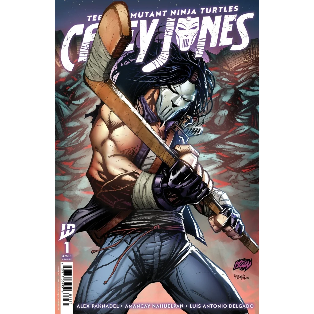 Comic book featuring Casey Jones from Teenage Mutant Ninja Turtles on ECC Exclusive Franck Uzan Connecting Set