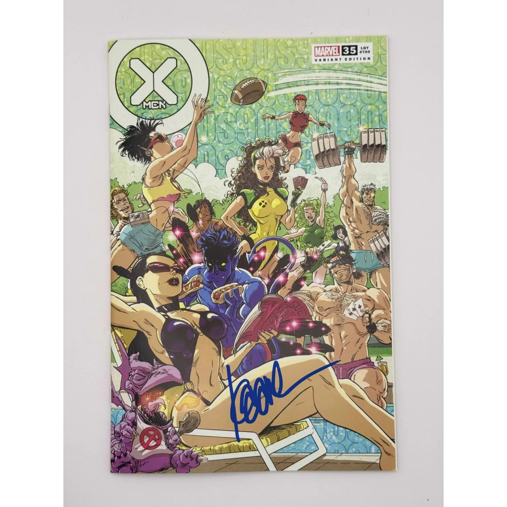 Kaare Andrews exclusive X-Men pool party comic book signed variant by Unknown Comics