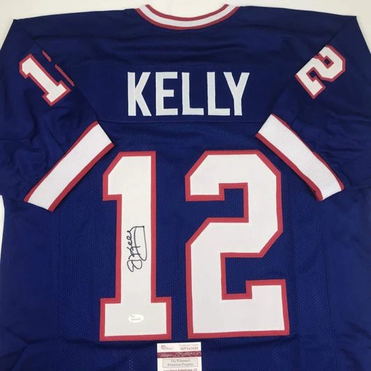 Jim Kelly Bills jersey autograph detail