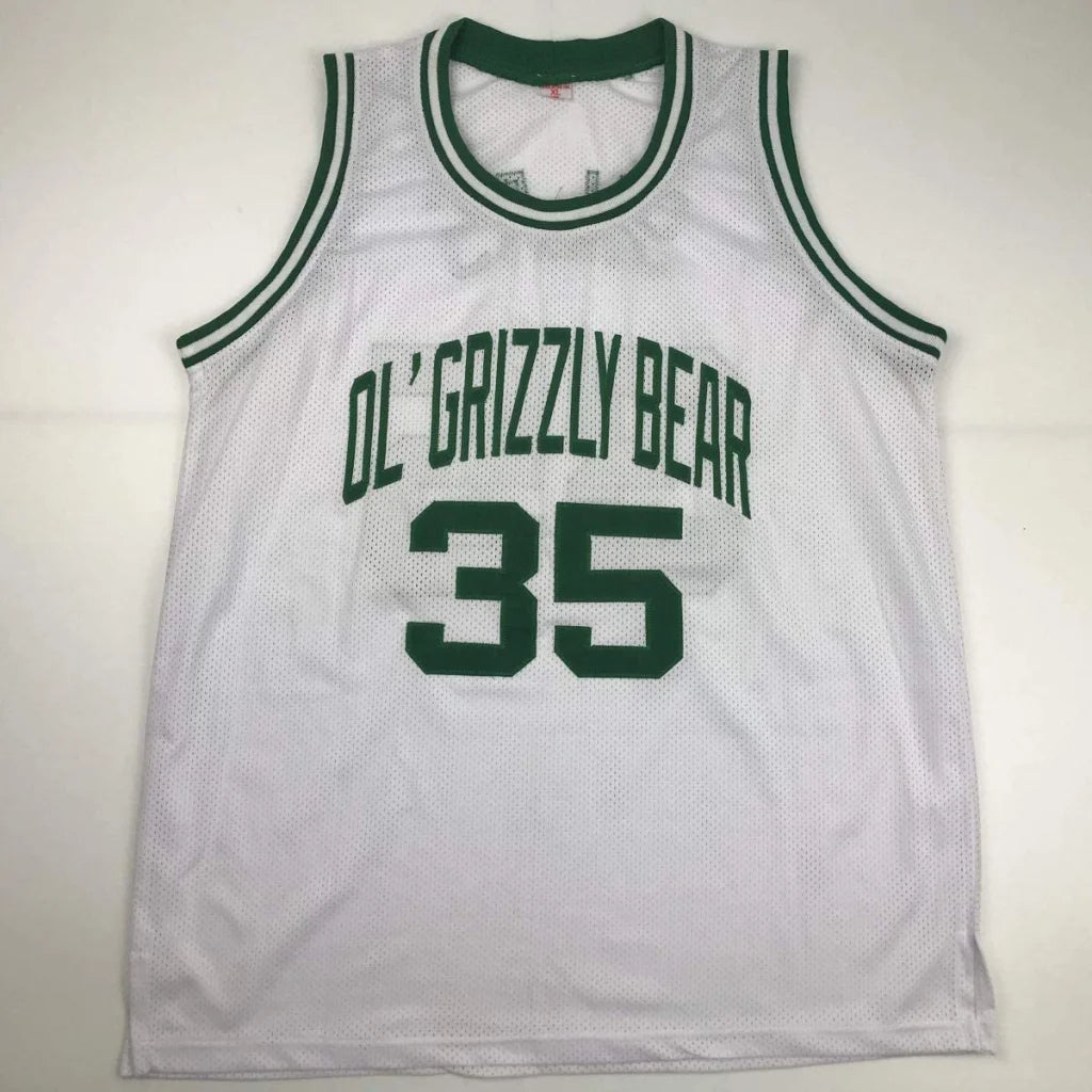 White and green mesh custom jersey inspired by Boston Celtics professional sports league