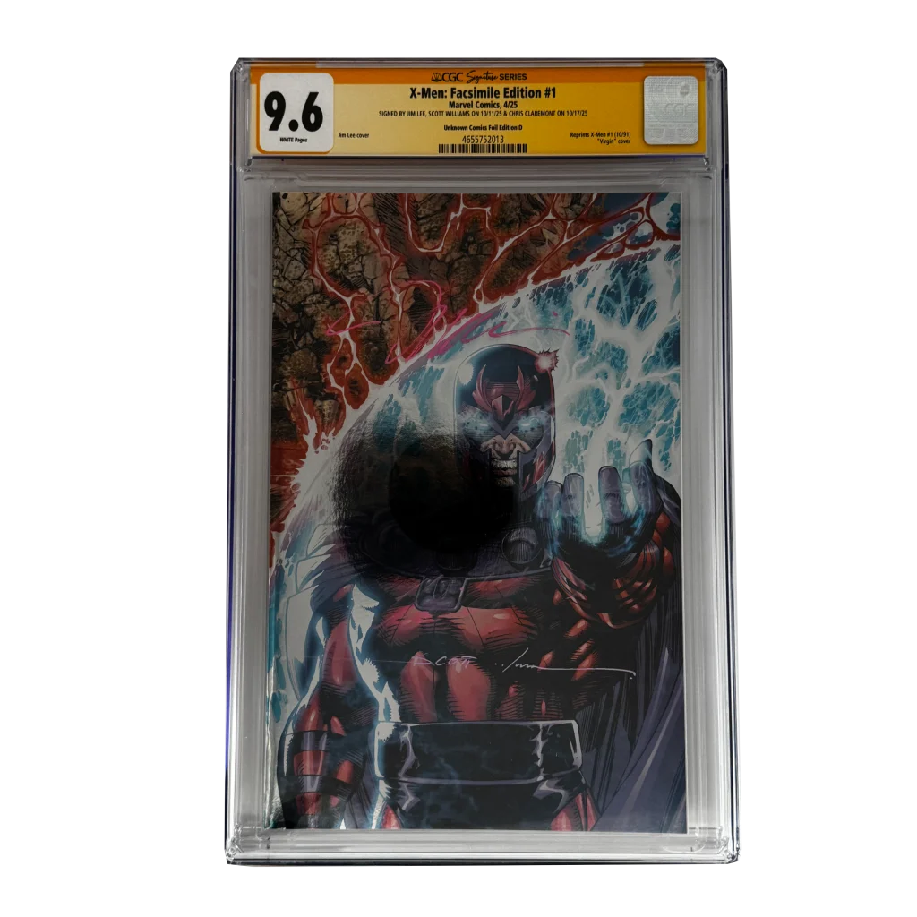 Signed Jim Lee X-Men Facsimile Edition #1 CGC graded comic with Magneto cover var