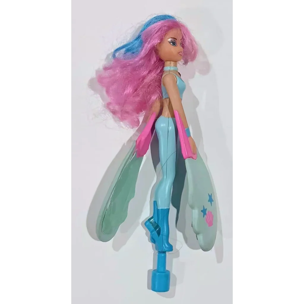 2019 Barbie Dreamtopia sky dancers figure with pink blue hair teal tail silver wings