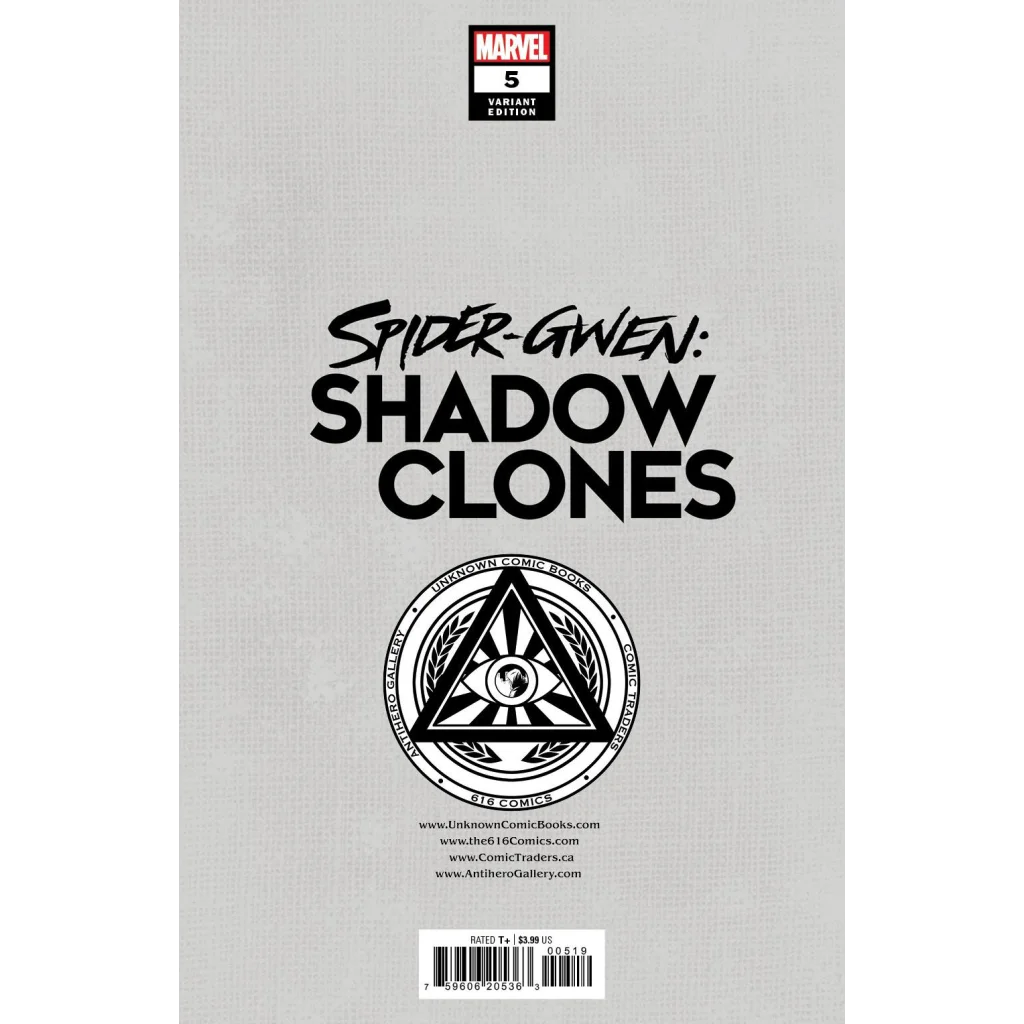 Comic book cover for Spider-Gwen Shadow Clones Issue 5 Marvel Variant Edition