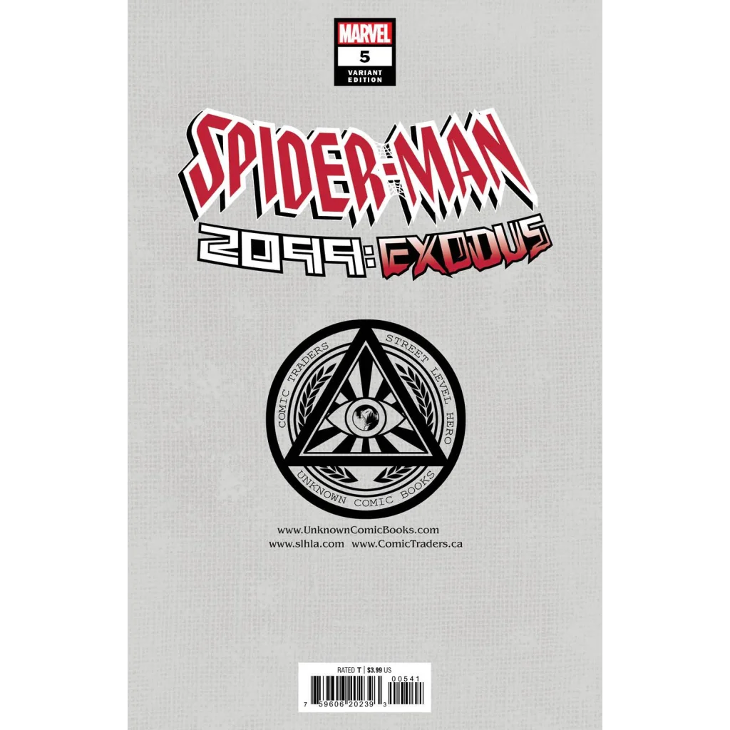 Marvel Spider-Man 2099 Exodus Issue 5 Variant Edition comic book displayed in Spider-Man 2099 Exodus product