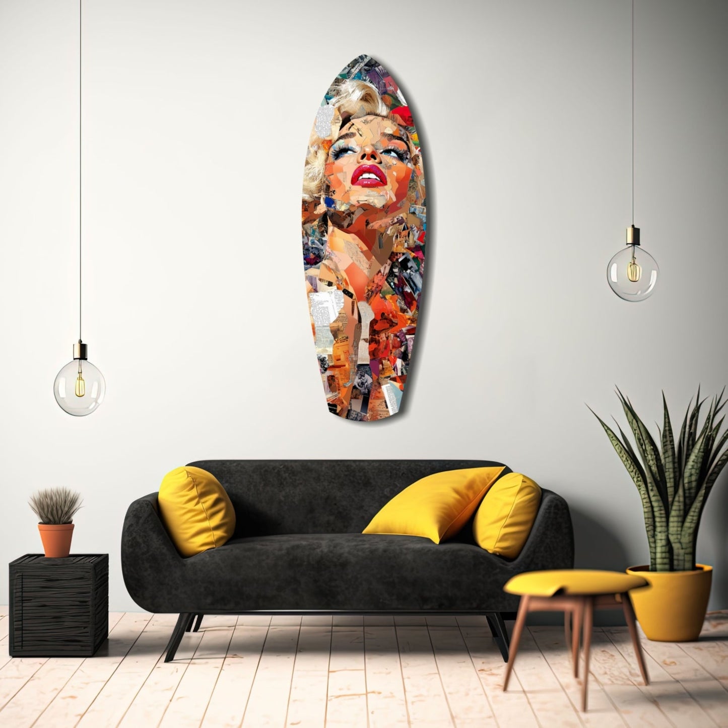 The Shiniest Star Glamour Portrait Glass Wall Art