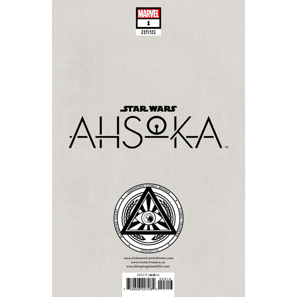 Marvel Star Wars Ahsoka comic book by Unknown Comics David Nakayama variant