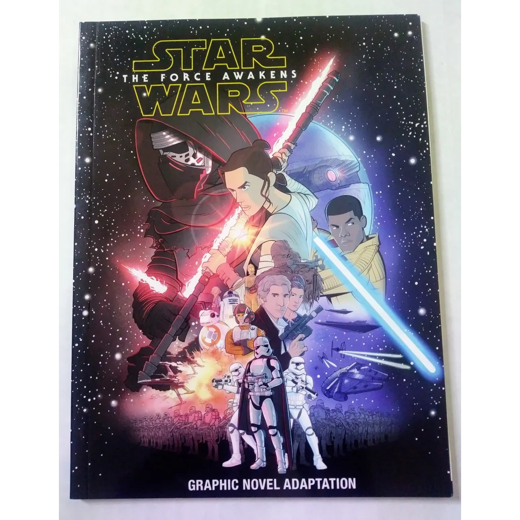 Star Wars The Force Awakens graphic novel cover with lightsabers