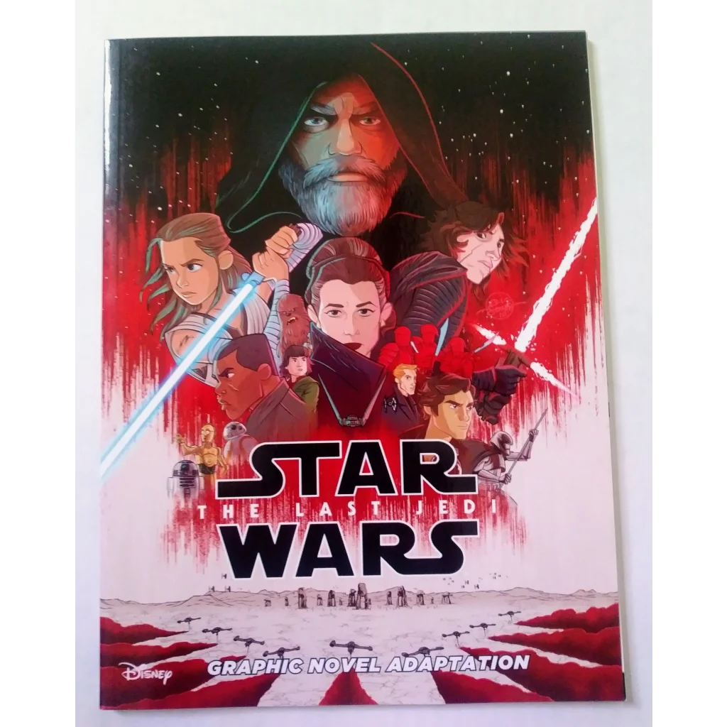 Star Wars Jedi graphic novel cover with lightsaber-wielding characters on red black background