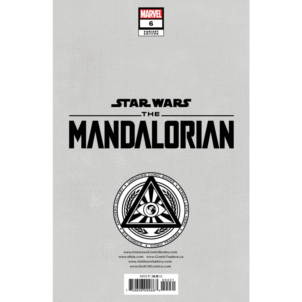 Star Wars Mandalorian #6 Rickie Yagawa exclusive variant comic cover