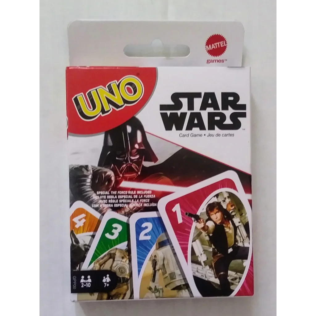 Star Wars Uno card game with iconic characters and vibrant colors