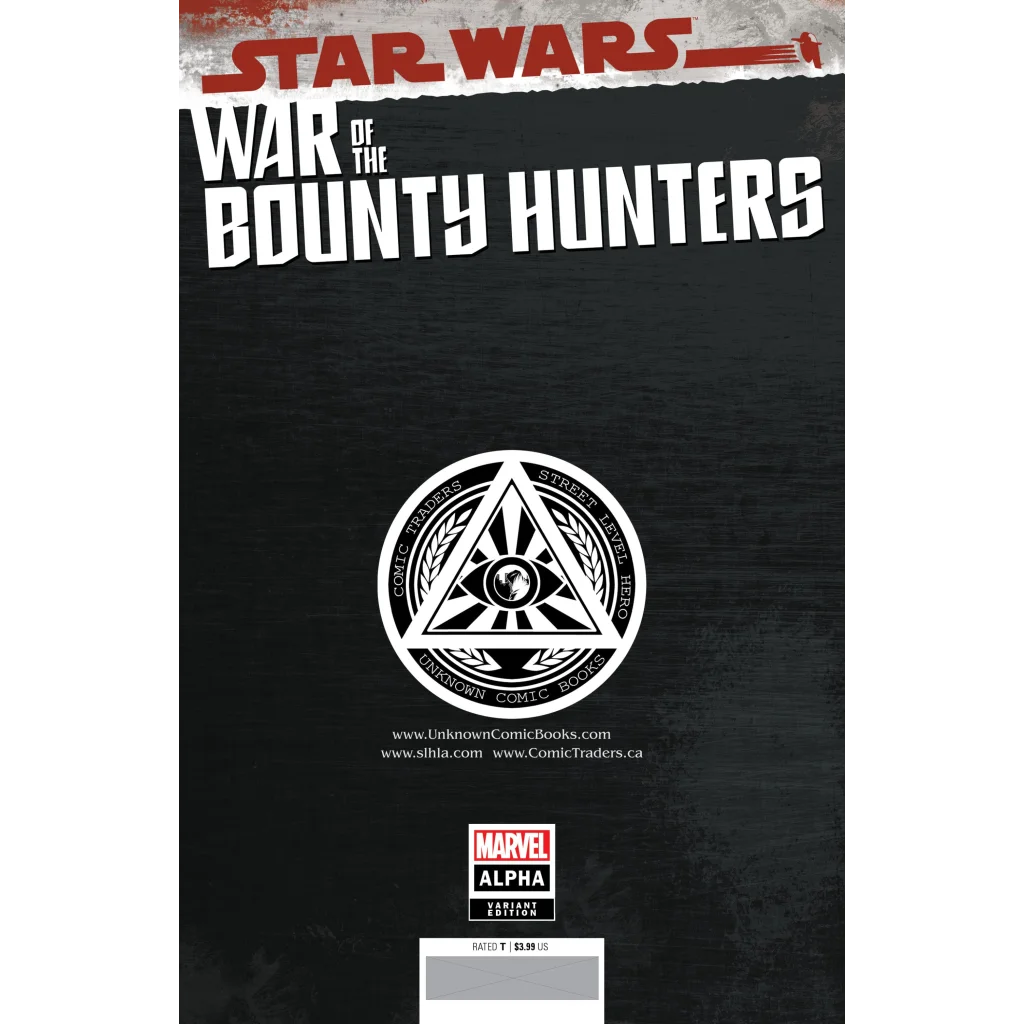 Star Wars War of the Bounty Hunters comic book cover featuring Boba Fett adventure