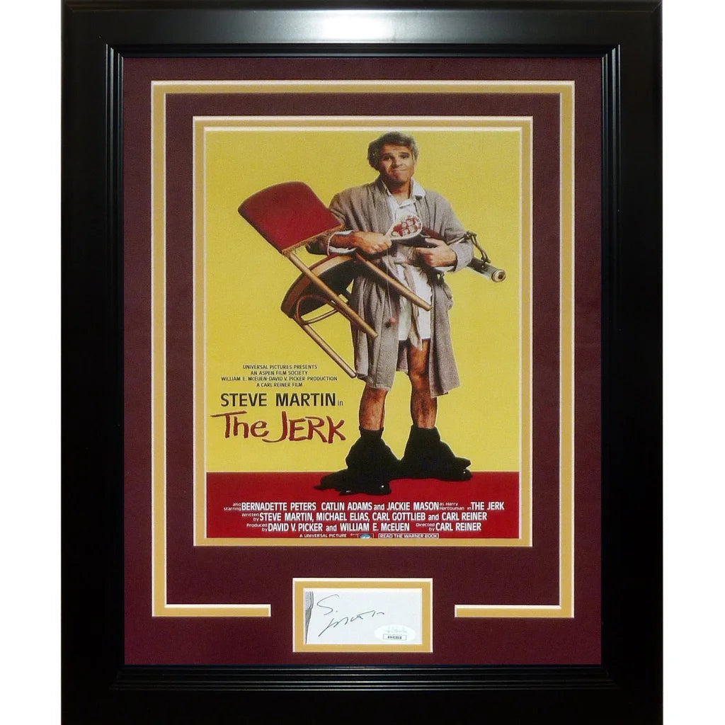 Steve Martin autographed The Jerk movie poster in black frame