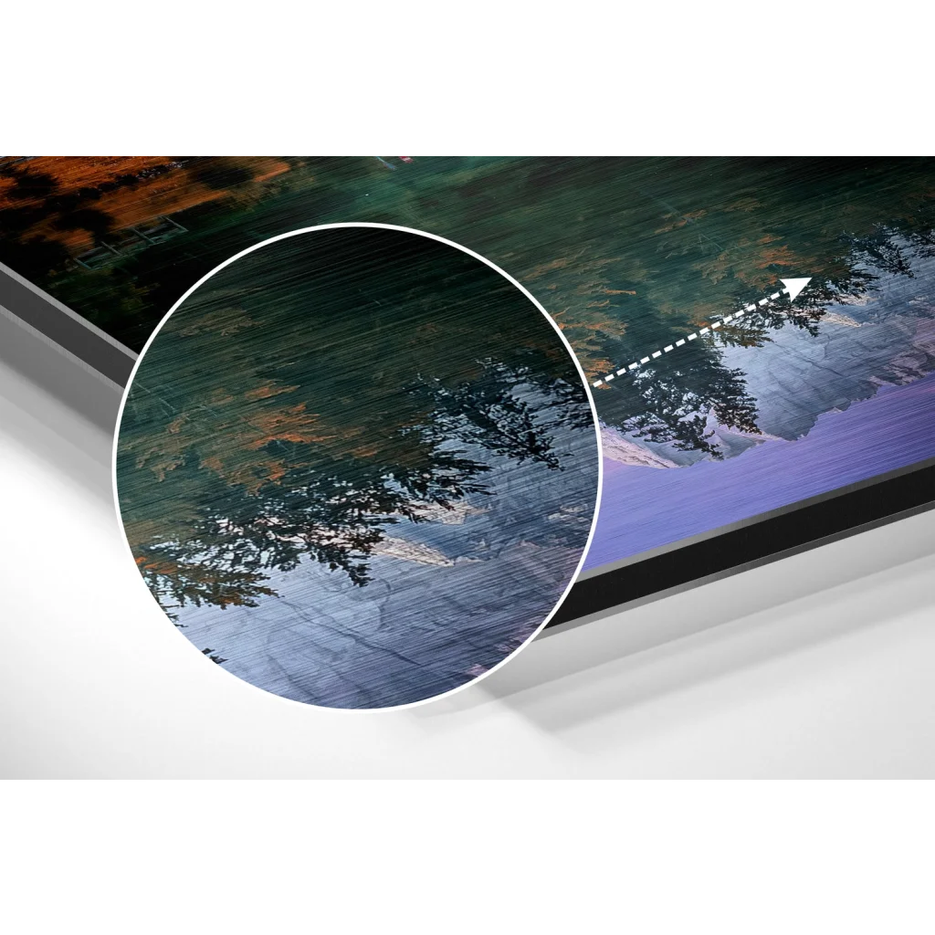 24-inch LG UltraFine 5K Retina display on brushed aluminium dibond art