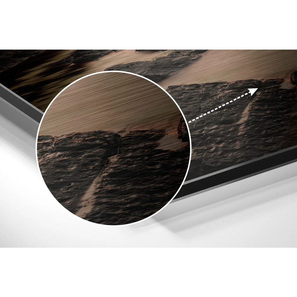 Stunning Brushed Aluminium Dibond Rugged Terrain Wall Art | Modern Wall Art Decor | vintageantiquesgifts.com
