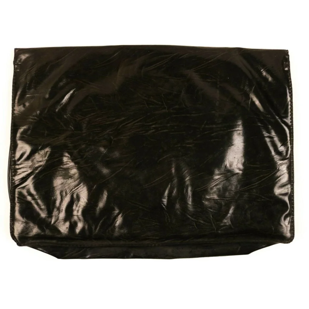 Shiny black crinkled Dallas Cowboys Super Bowl briefcase bag folio