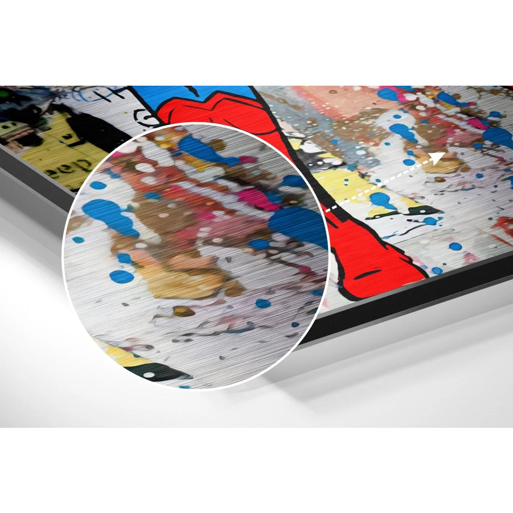 Be Your Own Hero Brushed Aluminium Dibond Graffiti Canvas Art | Modern Wall Art Decor | vintageantiquesgifts.com