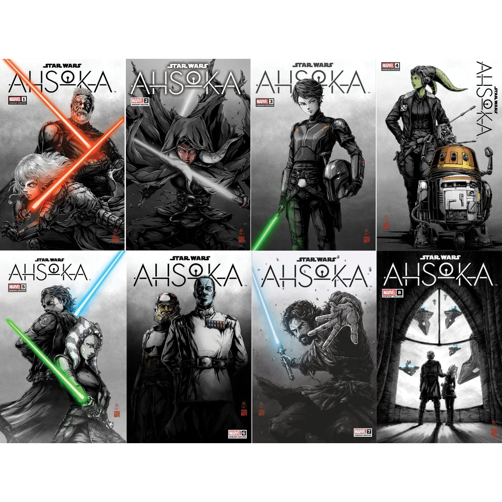 Takashi Okazaki limited Ahsoka Tano comic collection in dynamic poses