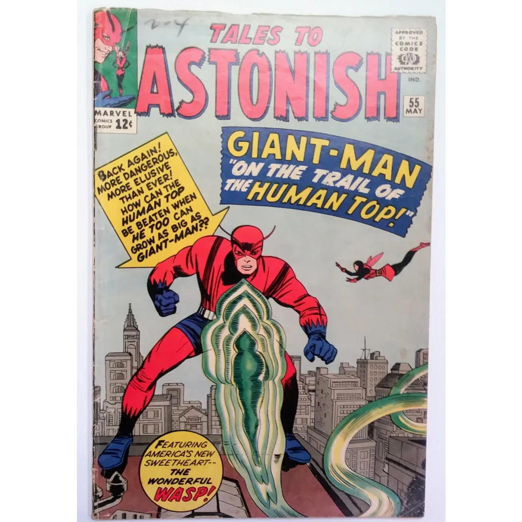 Giant-Man blasts energy on Marvel Comics Tales to Astonish #55 cover