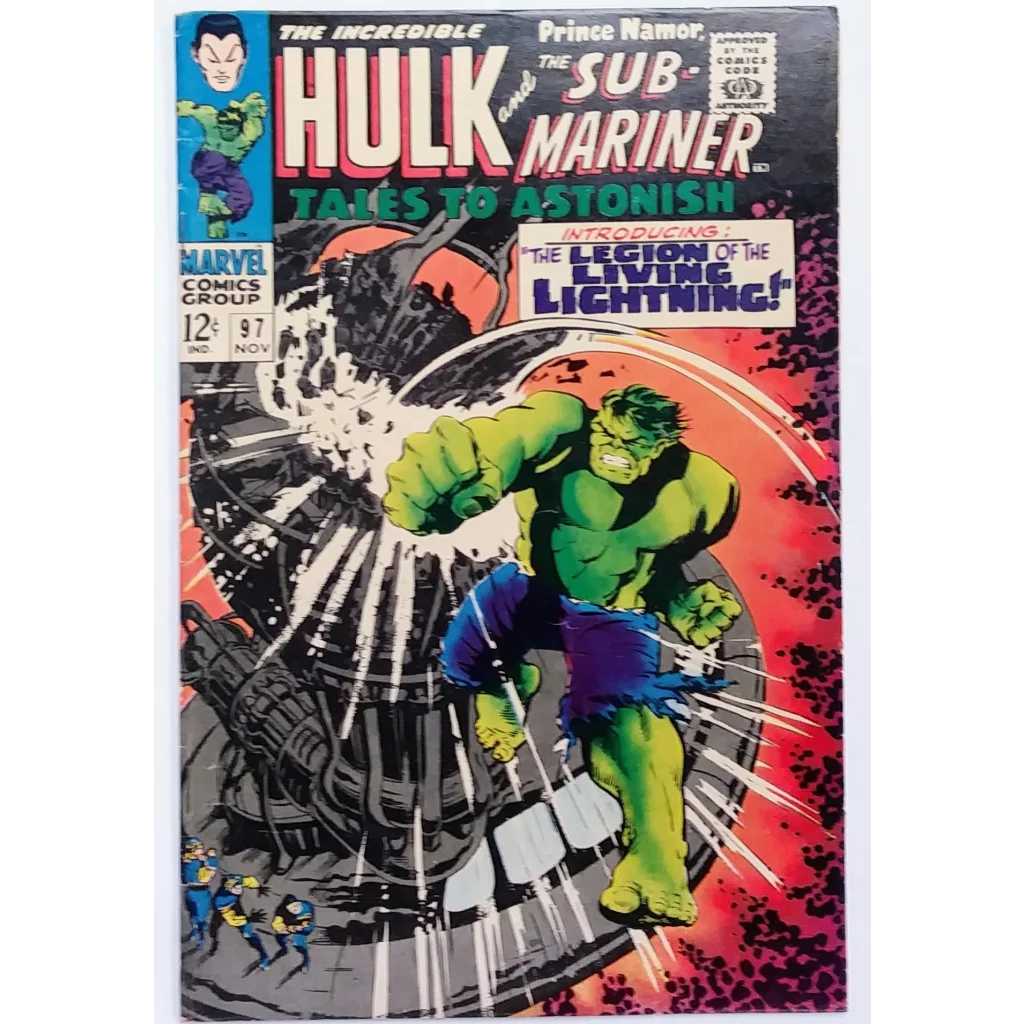 Marvel Comics Tales to Astonish 97 FN Condition Hulk cover