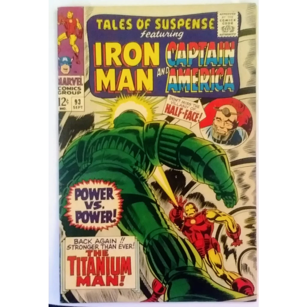 1960s Marvel Comics Iron Man and Captain America in Tales of Suspense 93 FN condition
