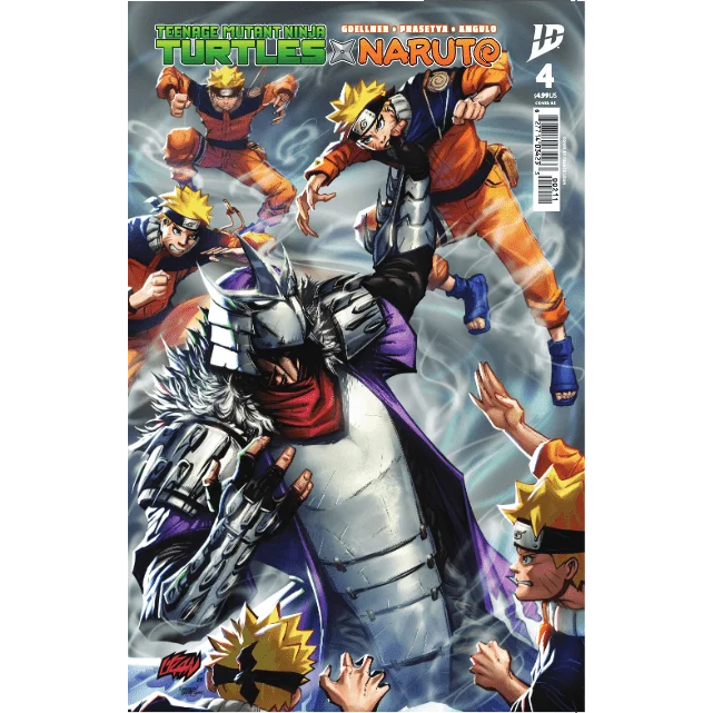 Epic Teenage Mutant Ninja Turtles Naruto crossover comic book cover featuring mutant ninja turtles