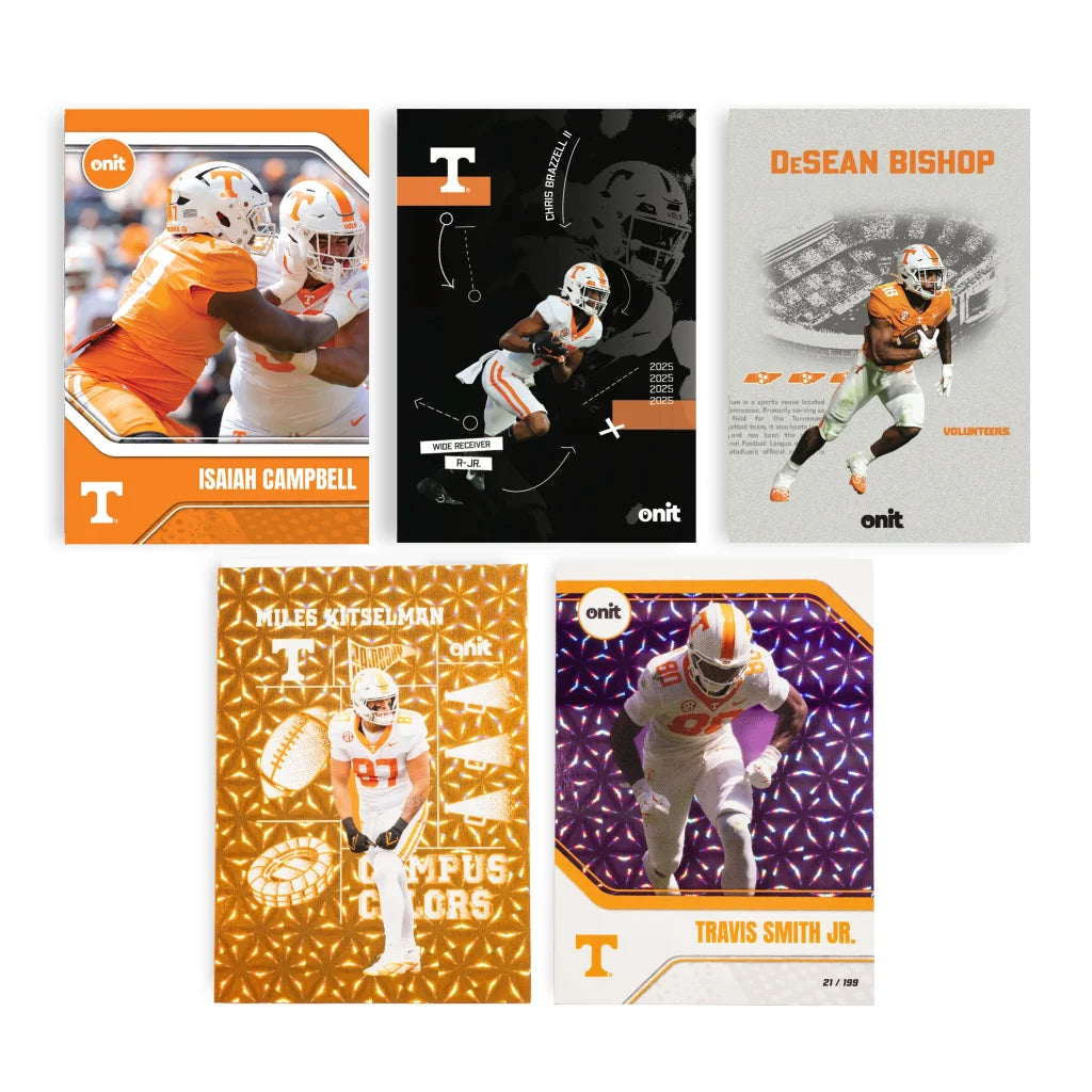 Tennessee Volunteers football trading cards prime box with three guaranteed autographs