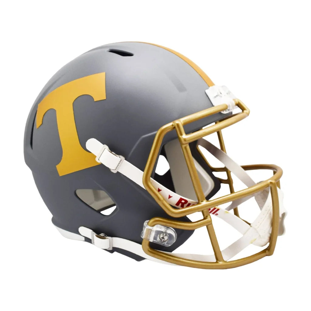 Tennessee Volunteers matte black gold football helmet with T logo