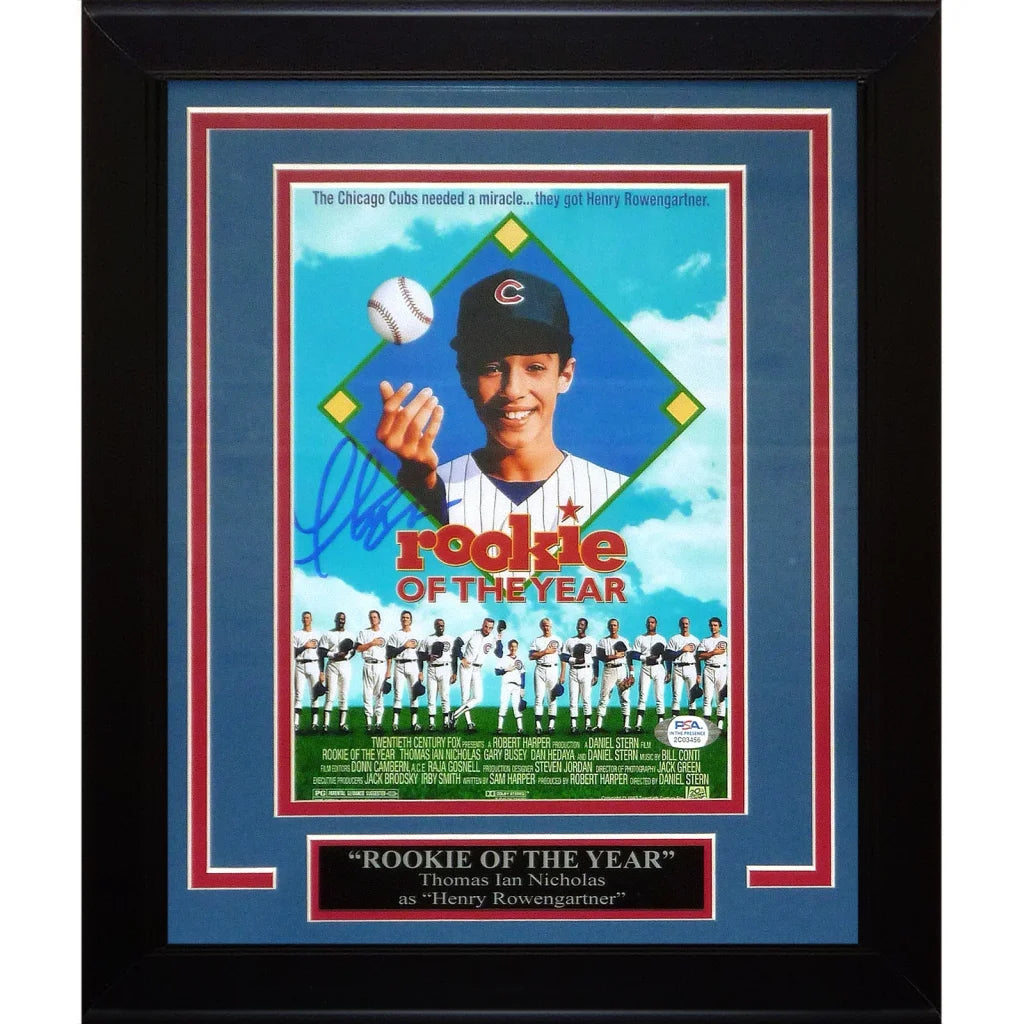 Thomas Ian Nicholas autographed Rookie of the Year framed 8x10 poster with Beckett authentication