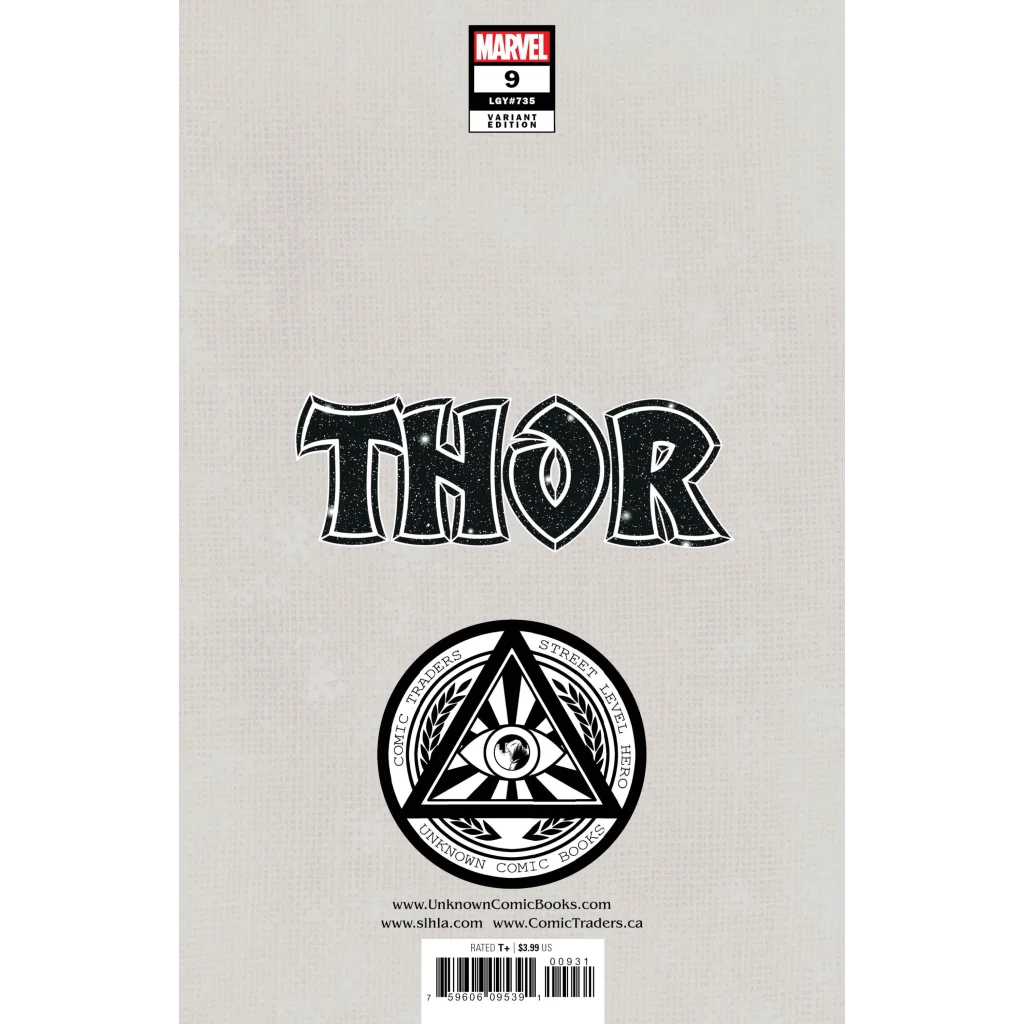 Comic book cover for Marvels Thor #9 Limited Variant Edition with Donald Blakes epic return