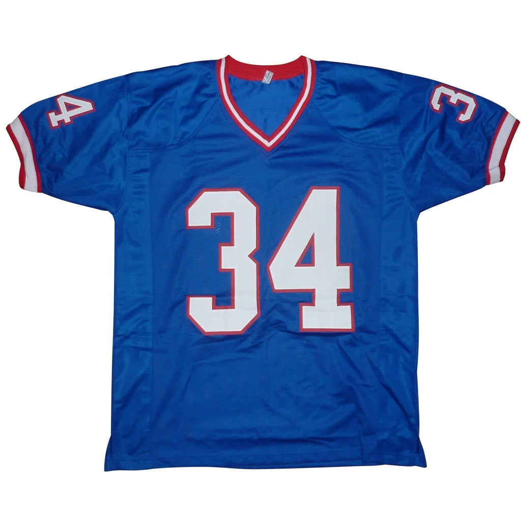 Thurman Thomas autographed Buffalo blue #34 custom jersey