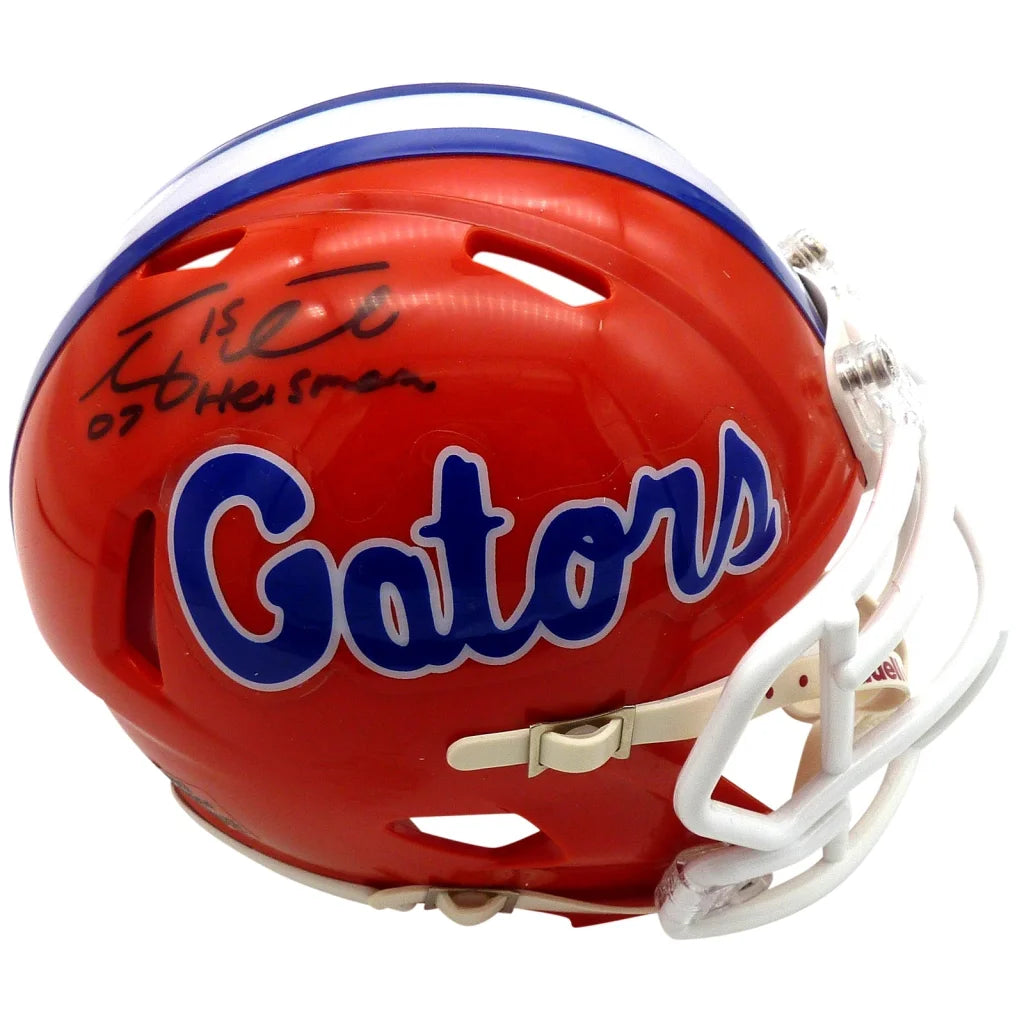 Tim Tebow autographed Florida Gators mini helmet with 07 Heisman