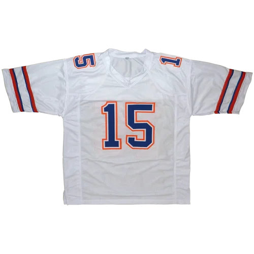 Tim Tebow autographed Florida Gators white jersey #15 with 07 Heisman